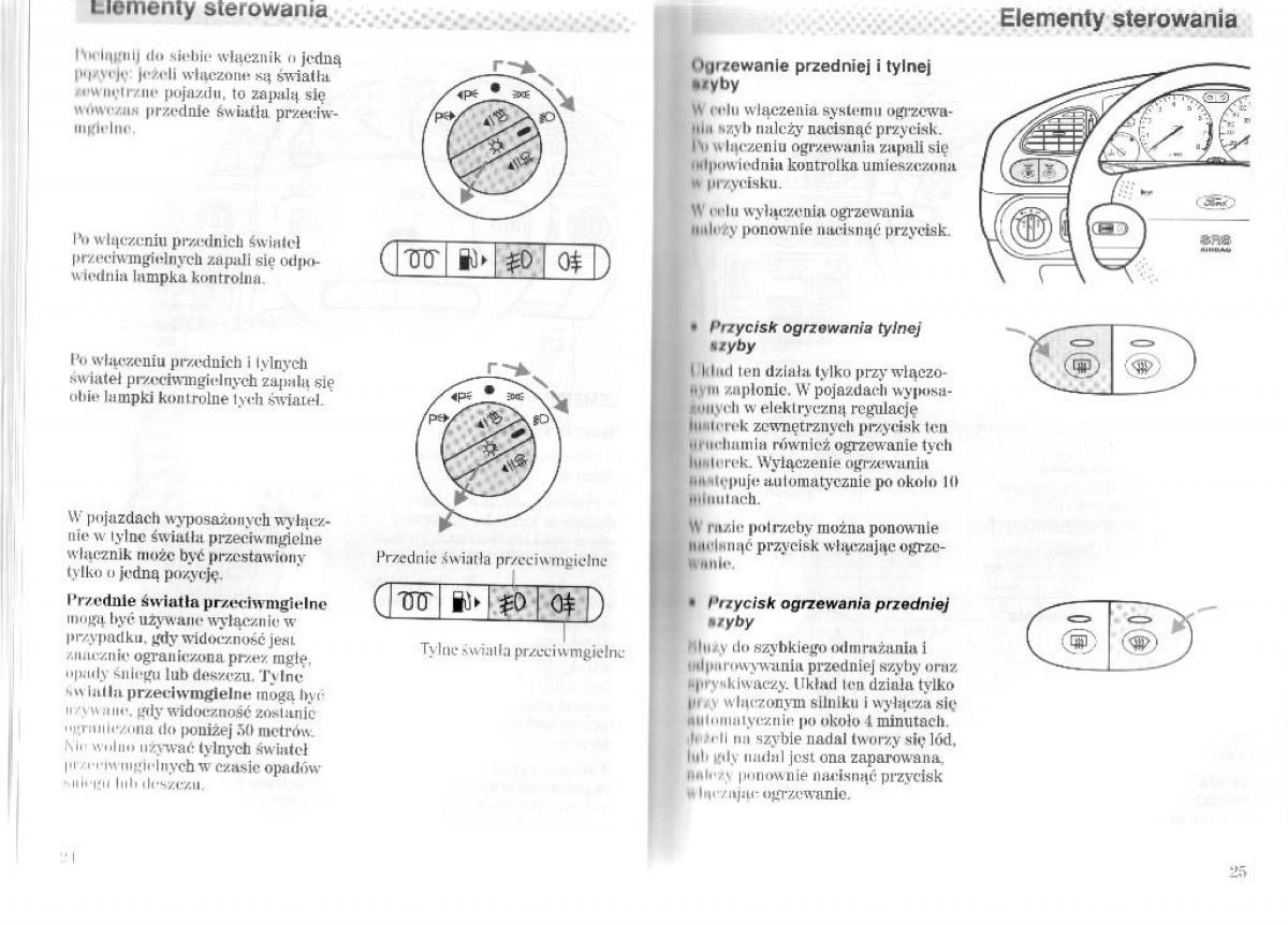 Ford Mondeo II 2 MKII instrukcja obslugi / page 18