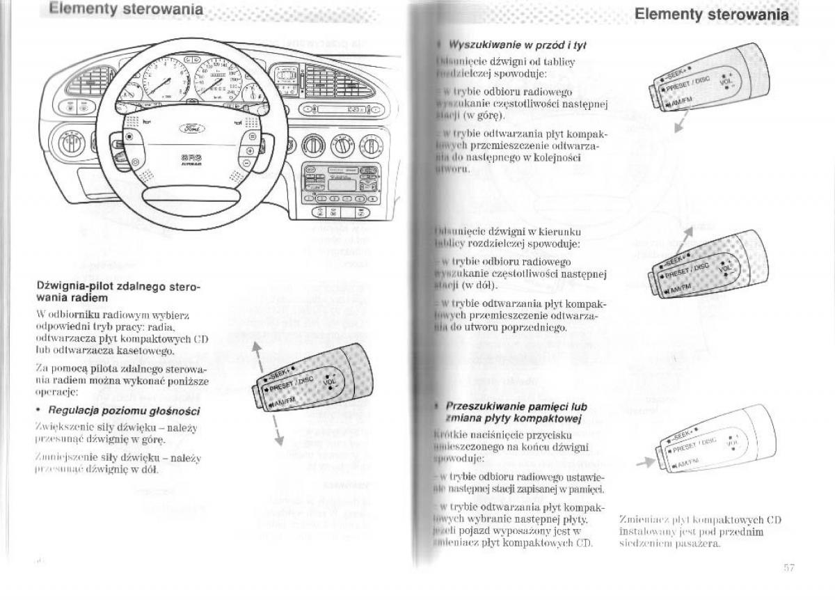 Ford Mondeo II 2 MKII instrukcja obslugi / page 34