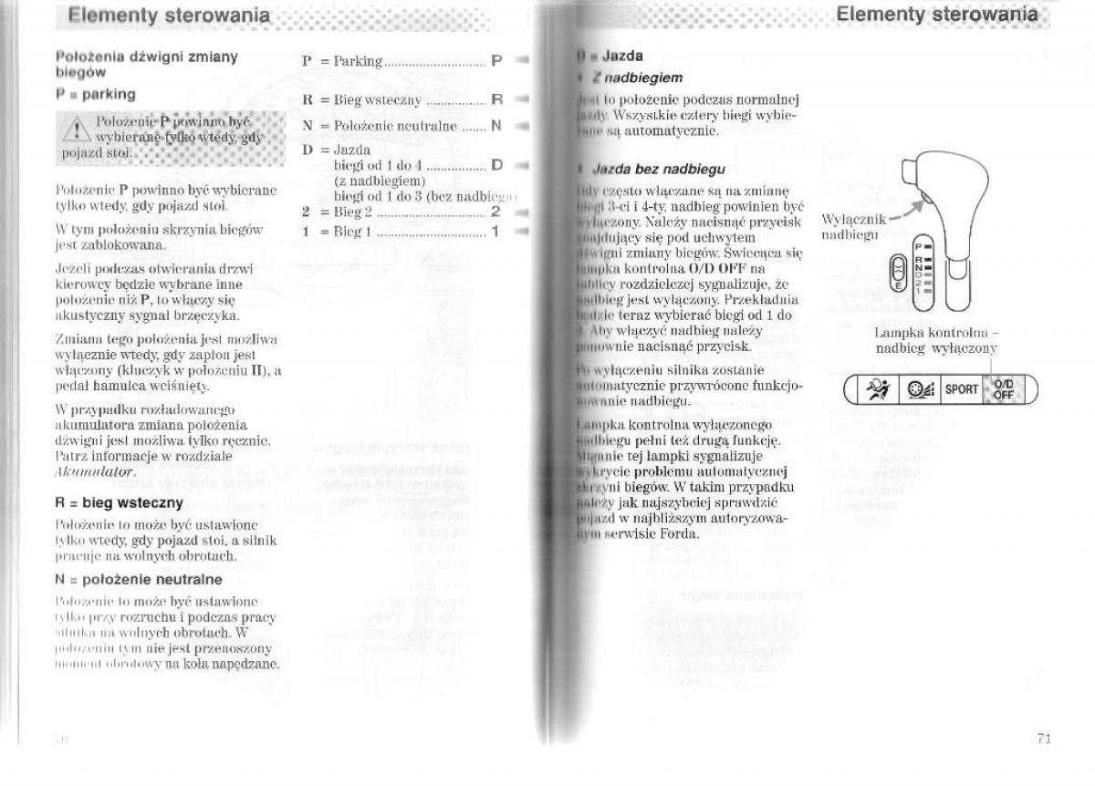 Ford Mondeo II 2 MKII instrukcja obslugi / page 41