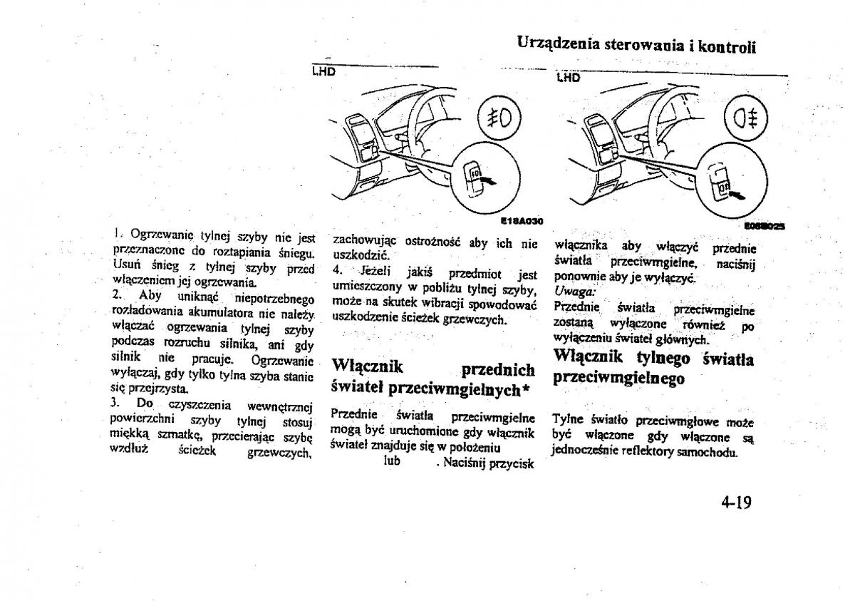 Mitsubishi Galant VIII 8 instrukcja obslugi / page 70