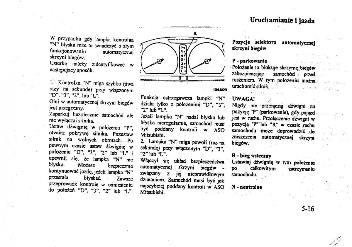 Mitsubishi Galant VIII 8 instrukcja obslugi / page 88