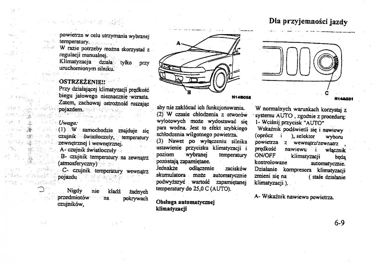 Mitsubishi Galant VIII 8 instrukcja obslugi / page 115