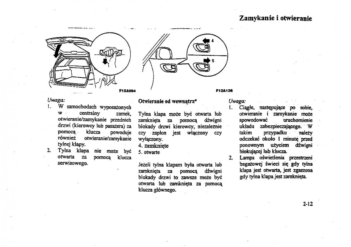 Mitsubishi Galant VIII 8 instrukcja obslugi / page 24