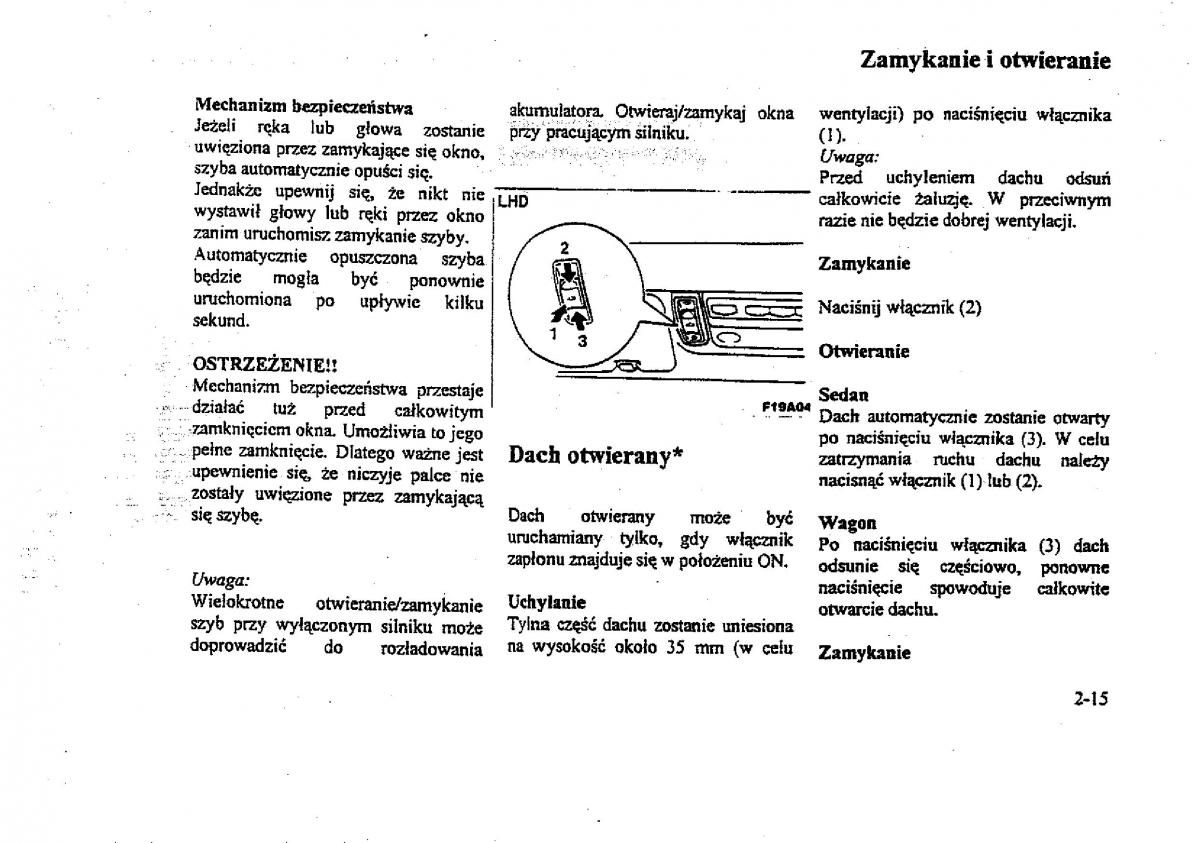 Mitsubishi Galant VIII 8 instrukcja obslugi / page 27