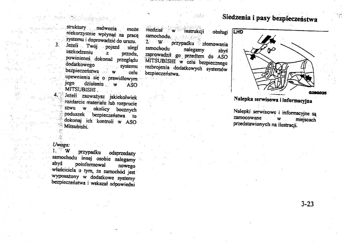 Mitsubishi Galant VIII 8 instrukcja obslugi / page 51