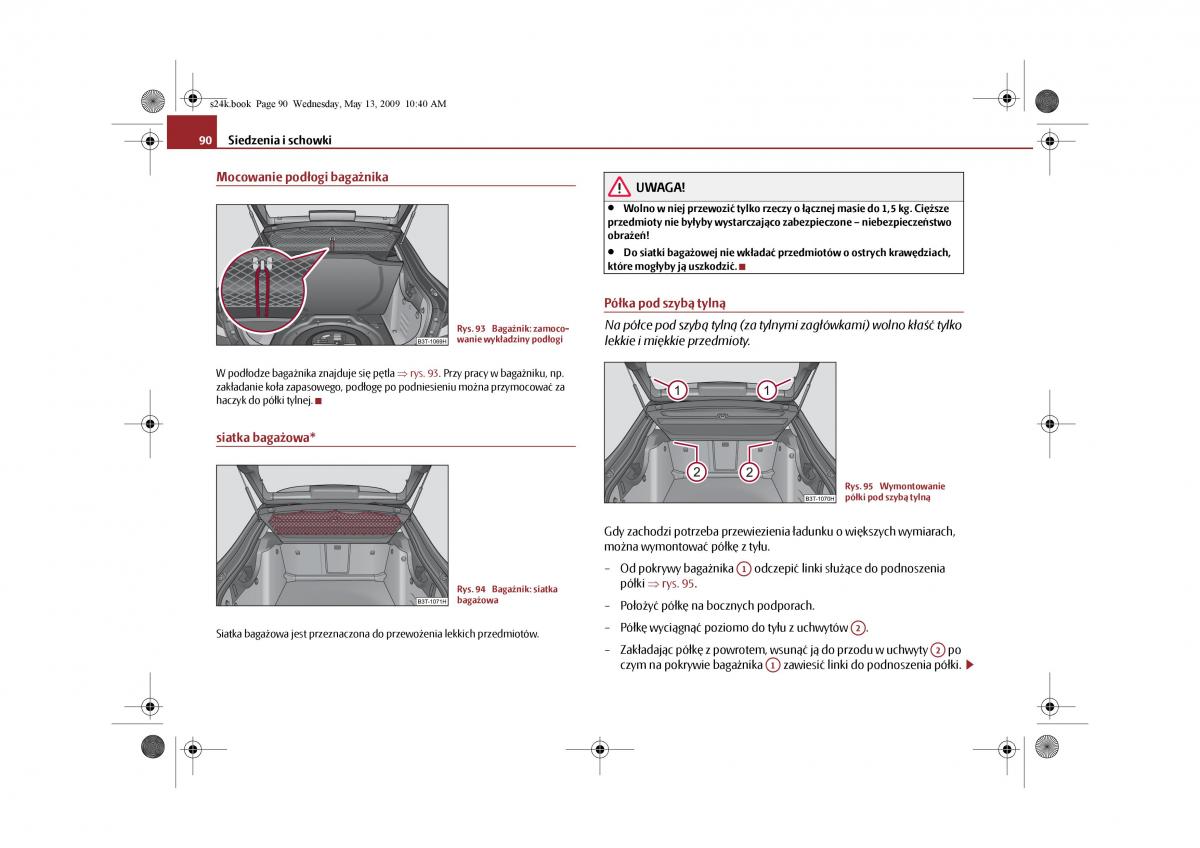 Skoda Superb II 2 instrukcja obslugi / page 90