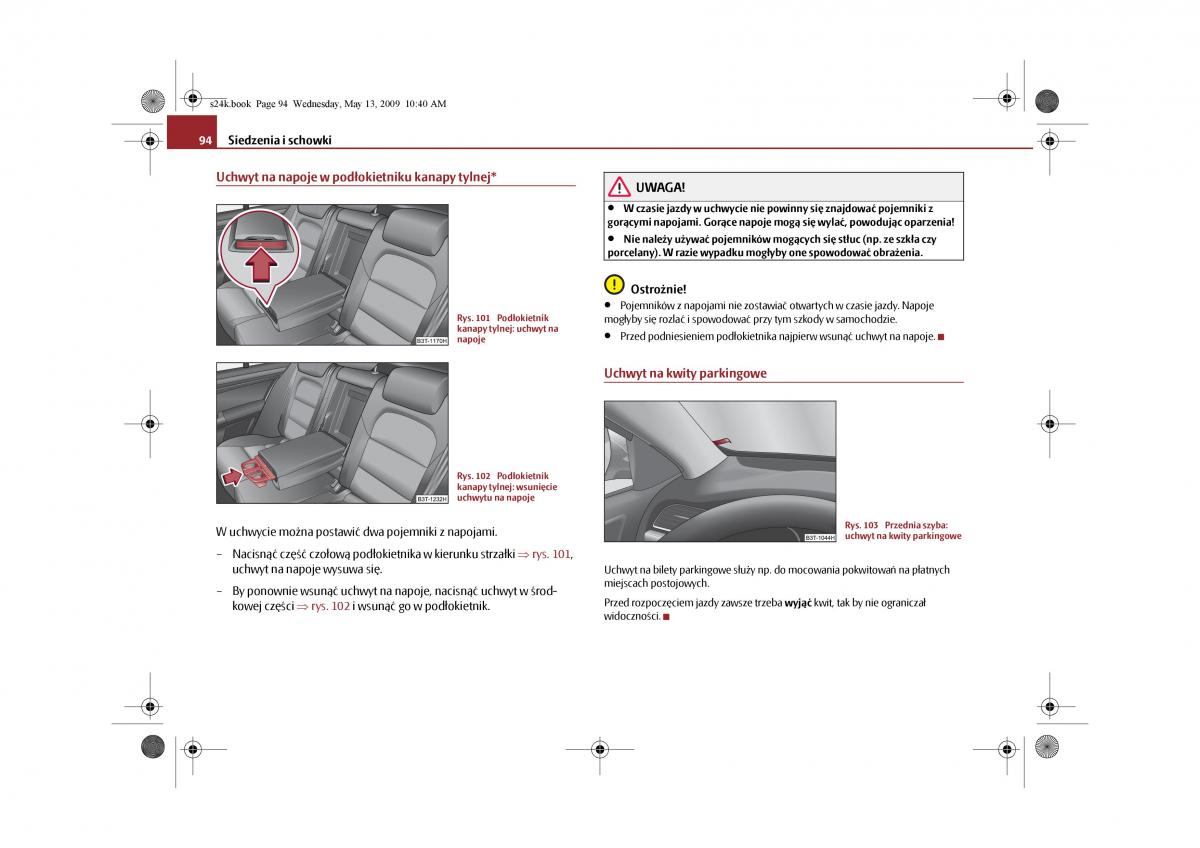 Skoda Superb II 2 instrukcja obslugi / page 94