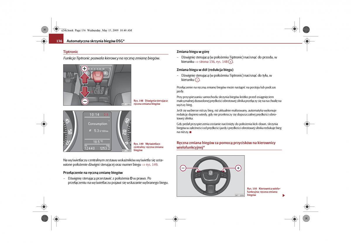 Skoda Superb II 2 instrukcja obslugi / page 136