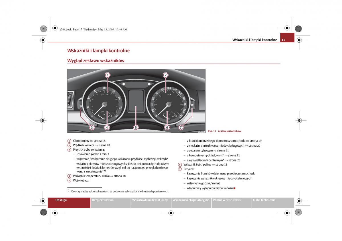 Skoda Superb II 2 instrukcja obslugi / page 17