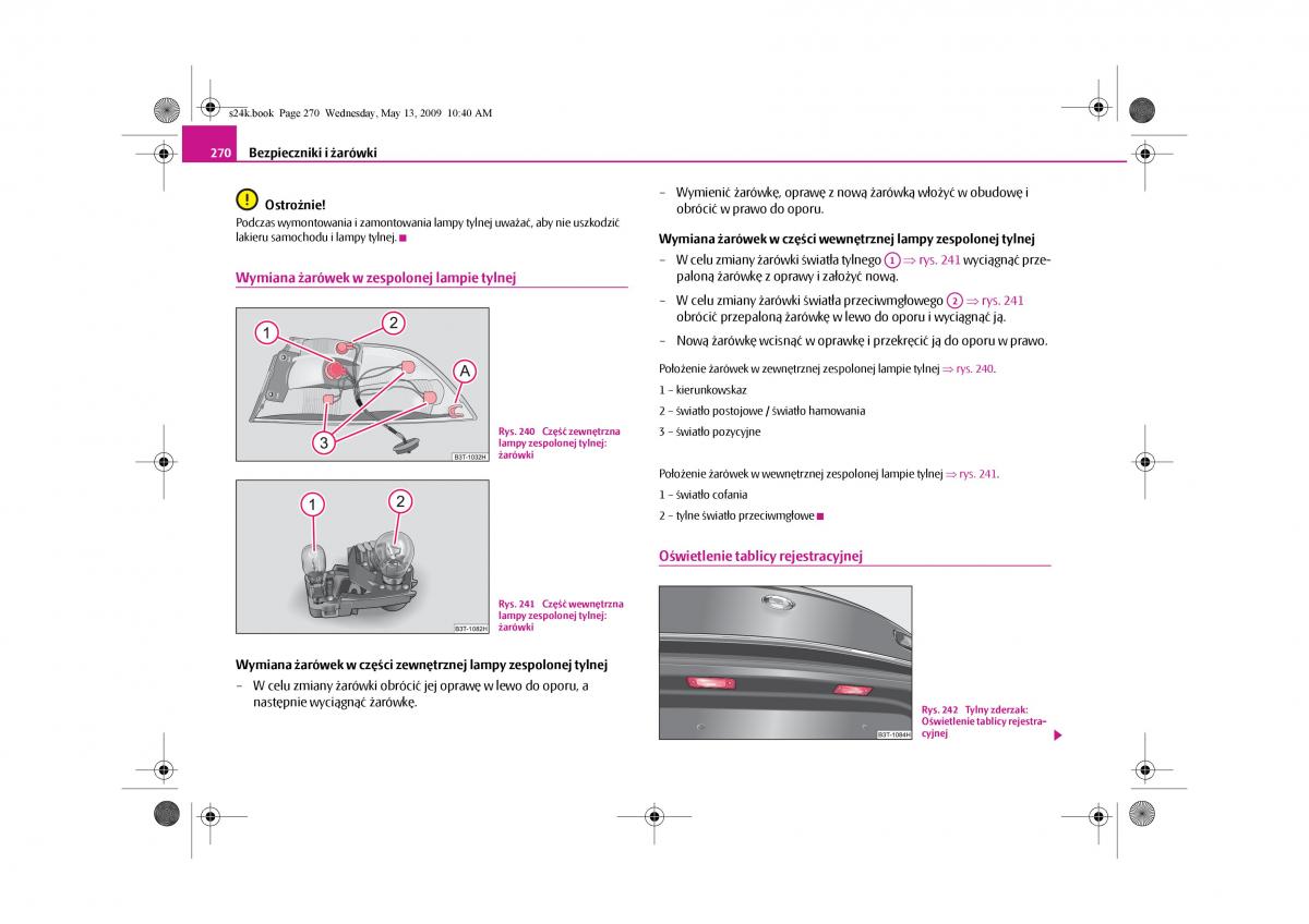 Skoda Superb II 2 instrukcja obslugi / page 270