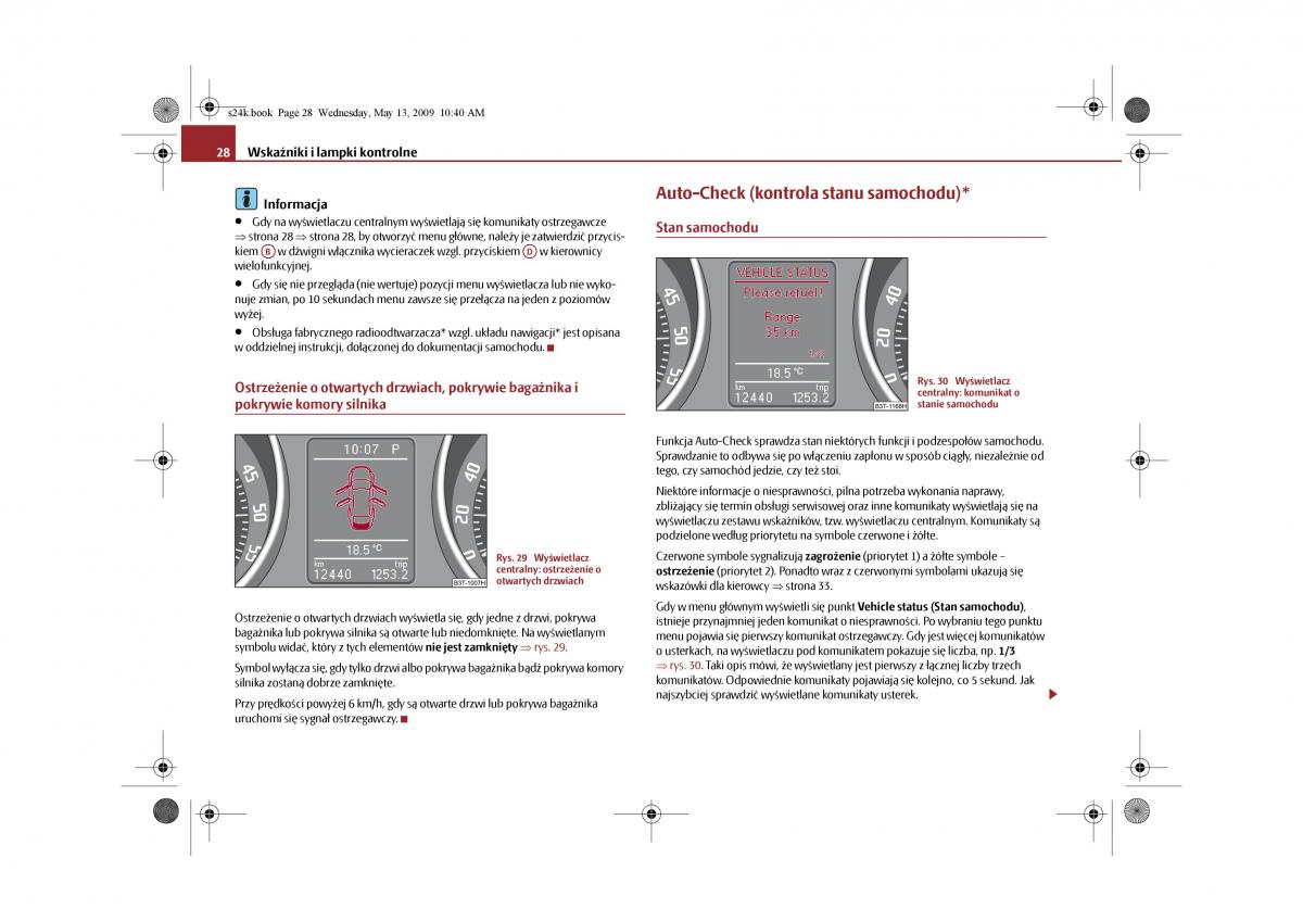 Skoda Superb II 2 instrukcja obslugi / page 28