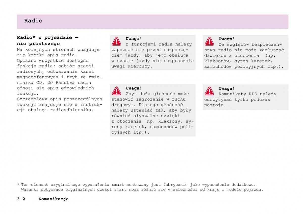 manual Smart Fortwo Smart Fortwo I 1 City instrukcja / page 59