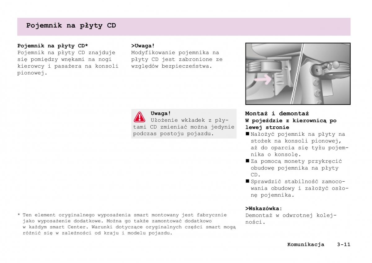 manual Smart Fortwo Smart Fortwo I 1 City instrukcja / page 68