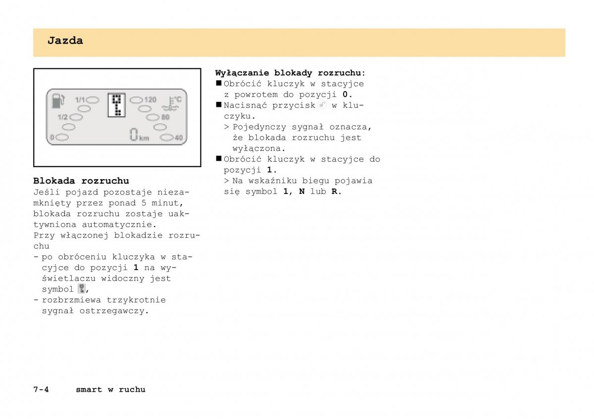 manual Smart Fortwo Smart Fortwo I 1 City instrukcja / page 137