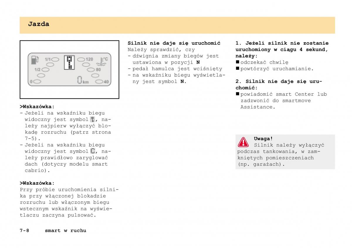 Smart Fortwo I 1 City instrukcja obslugi / page 141