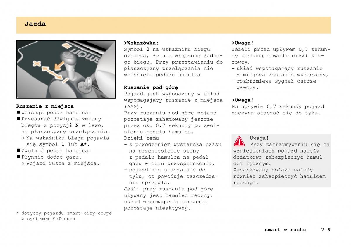 manual Smart Fortwo Smart Fortwo I 1 City instrukcja / page 142