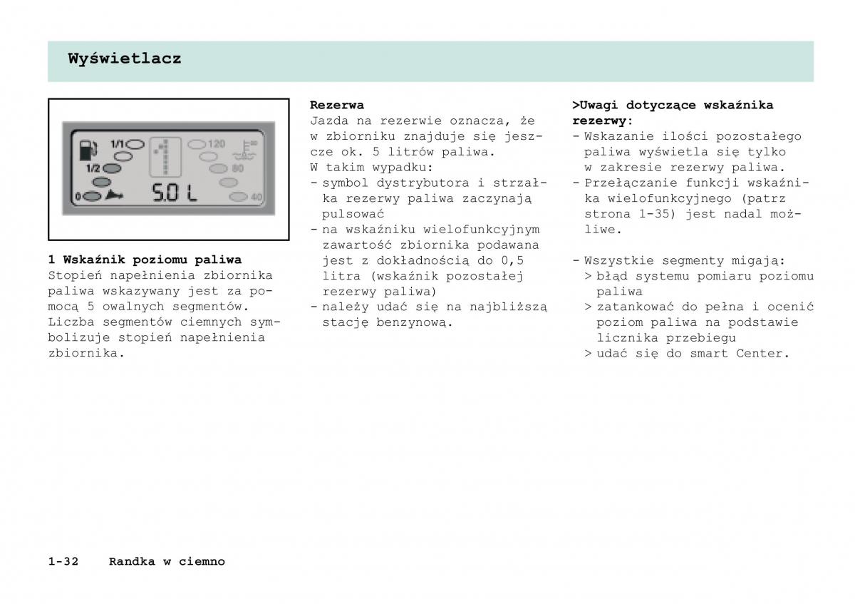 manual Smart Fortwo Smart Fortwo I 1 City instrukcja / page 37