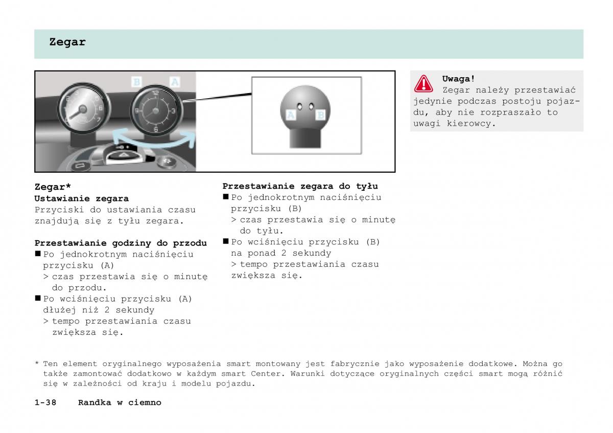 manual Smart Fortwo Smart Fortwo I 1 City instrukcja / page 43