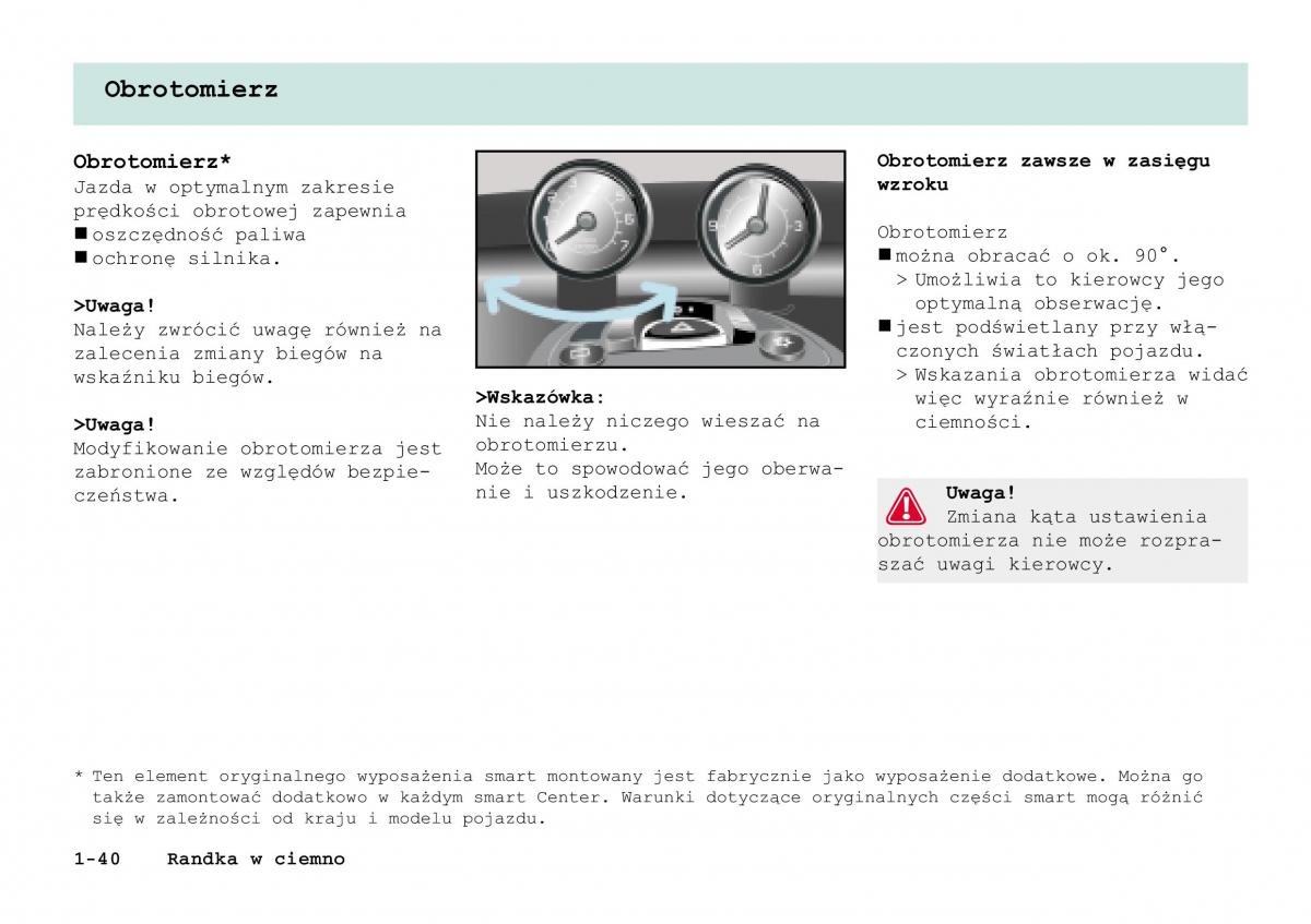 manual Smart Fortwo Smart Fortwo I 1 City instrukcja / page 45