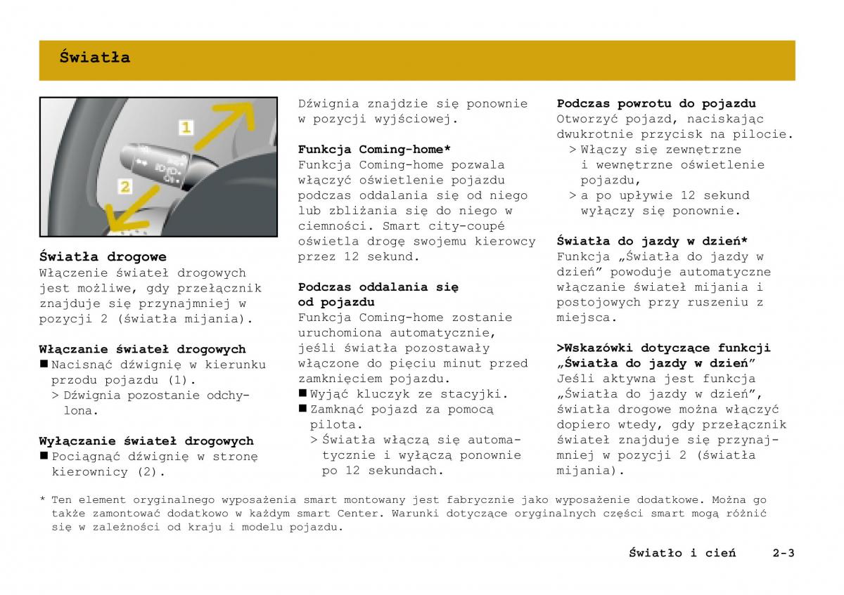 manual Smart Fortwo Smart Fortwo I 1 City instrukcja / page 50