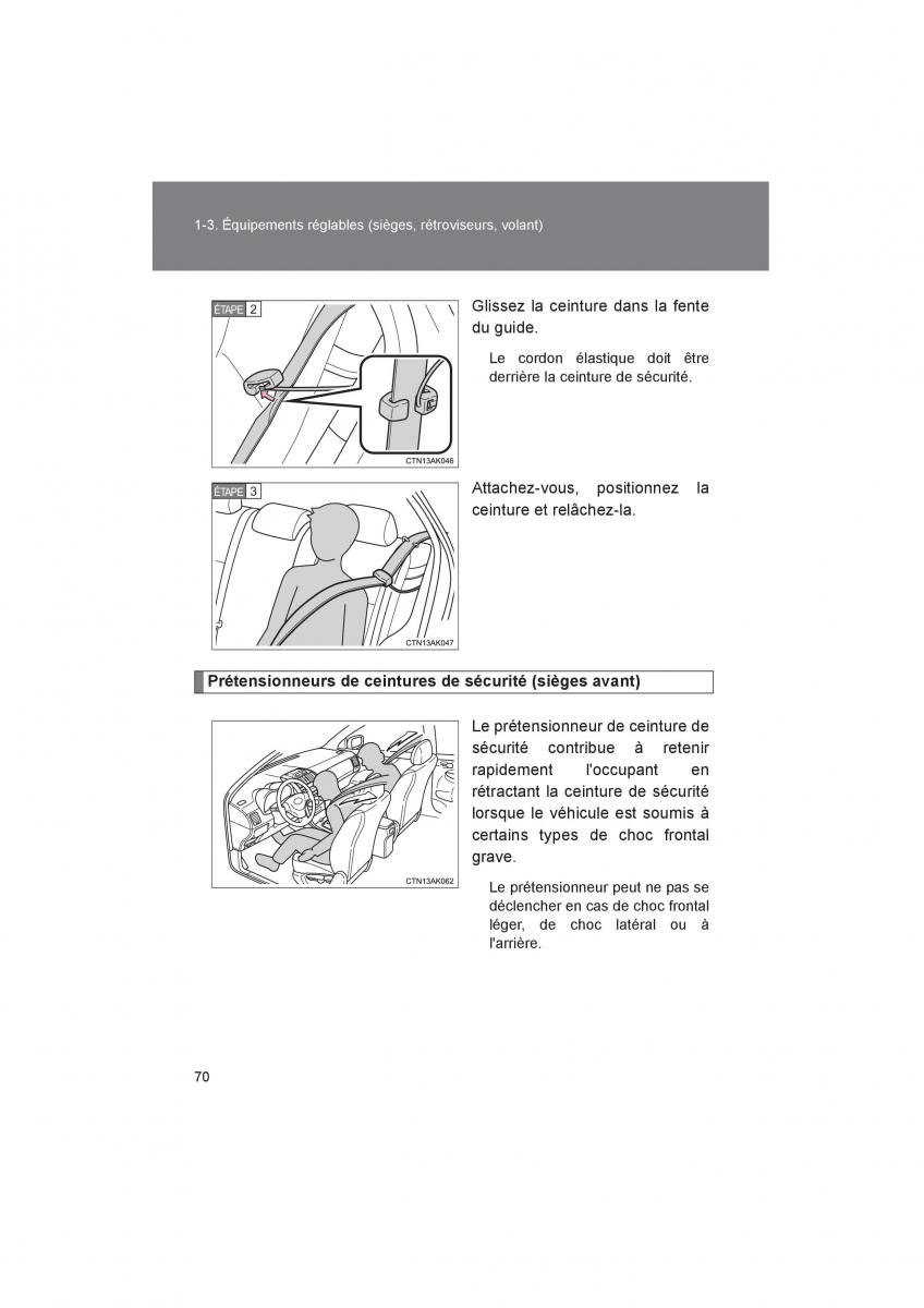 Toyota Corolla XI 11 E160 manuel du proprietaire / page 72