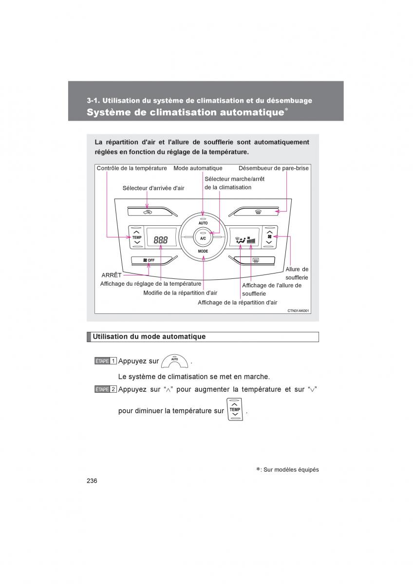 Toyota Corolla XI 11 E160 manuel du proprietaire / page 238