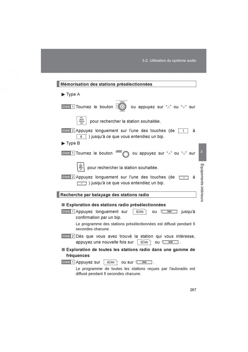 Toyota Corolla XI 11 E160 manuel du proprietaire / page 269