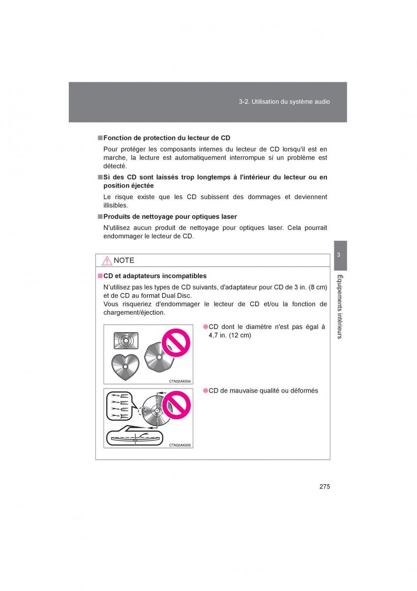 Toyota Corolla XI 11 E160 manuel du proprietaire / page 277