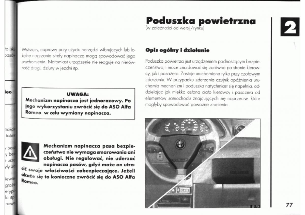 Alfa Romeo 145 146 instrukcja obslugi / page 77