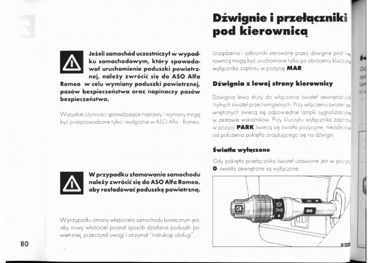 manual  Alfa Romeo 145 146 instrukcja / page 80