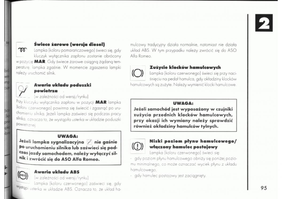 manual  Alfa Romeo 145 146 instrukcja / page 95