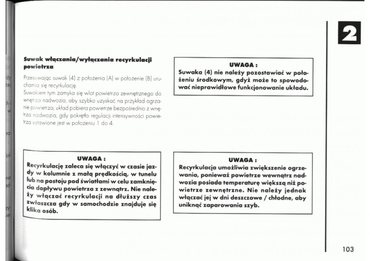 Alfa Romeo 145 146 instrukcja obslugi / page 103