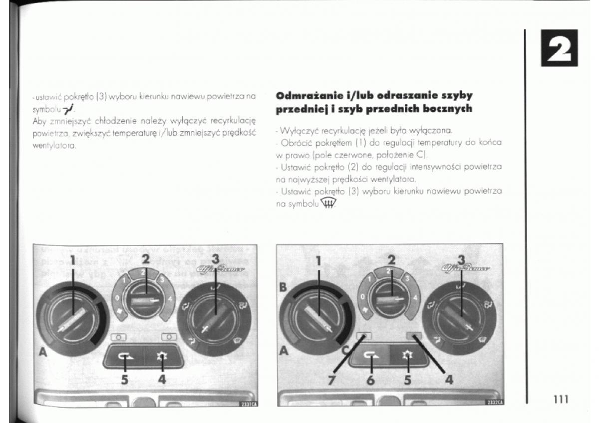 Alfa Romeo 145 146 instrukcja obslugi / page 111