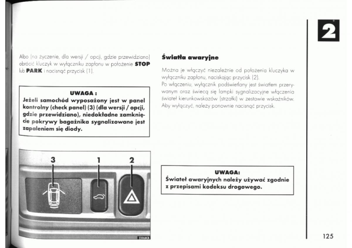 Alfa Romeo 145 146 instrukcja obslugi / page 125