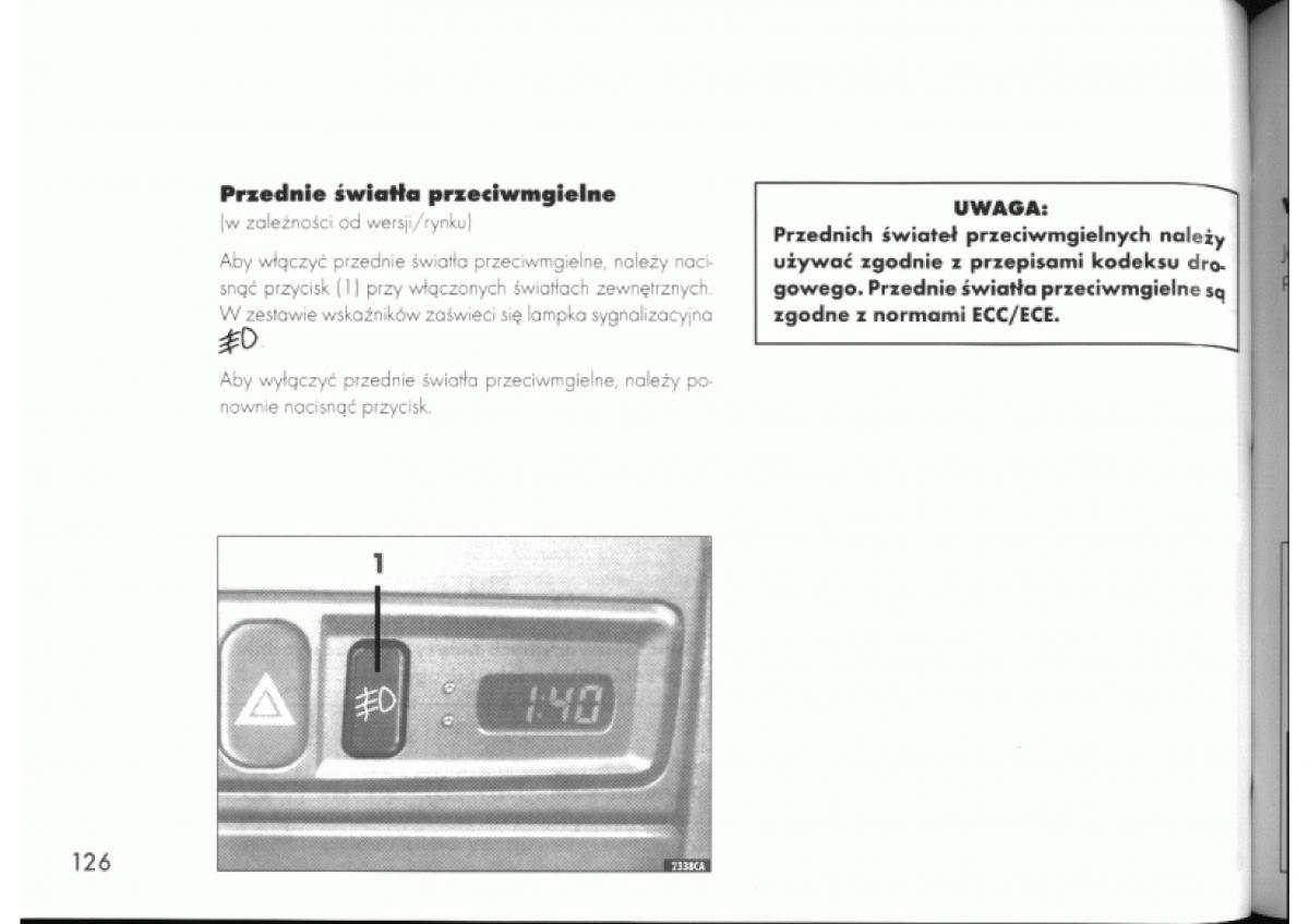 Alfa Romeo 145 146 instrukcja obslugi / page 126