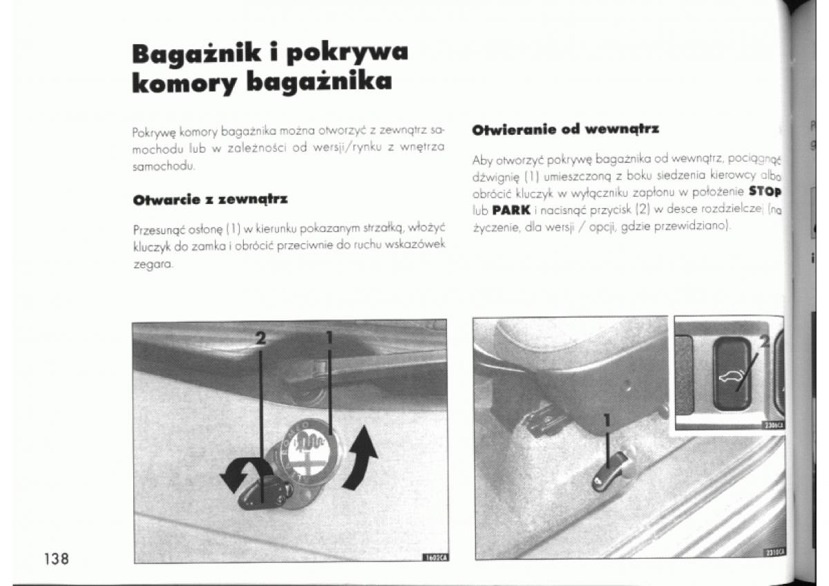 manual  Alfa Romeo 145 146 instrukcja / page 138