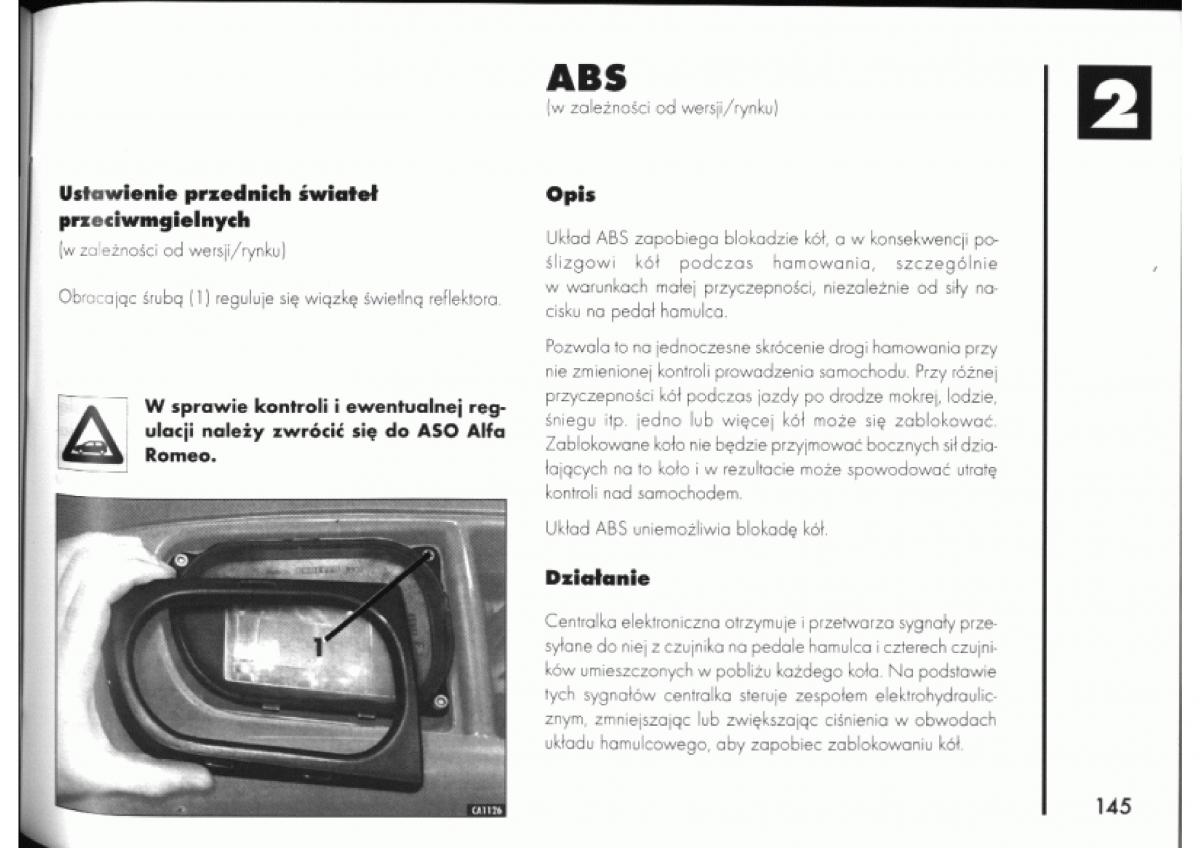 manual  Alfa Romeo 145 146 instrukcja / page 145