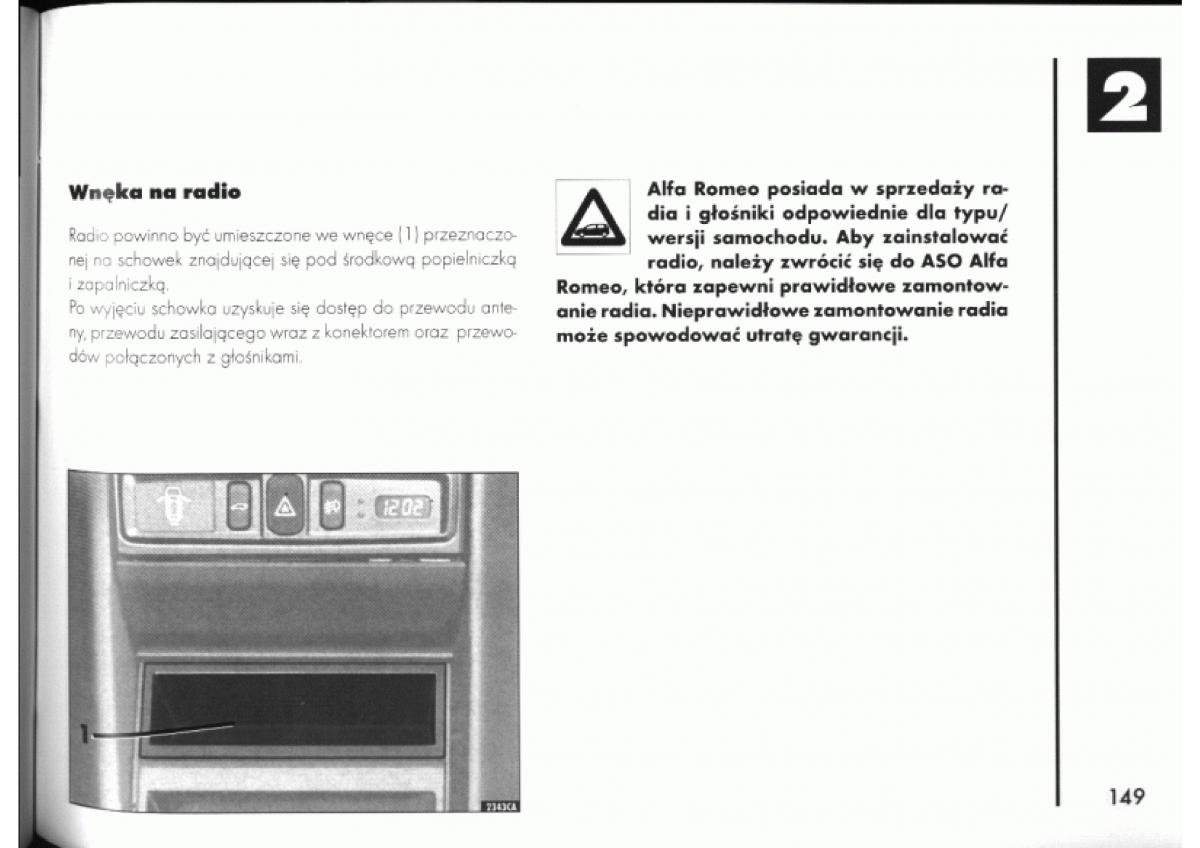 Alfa Romeo 145 146 instrukcja obslugi / page 149