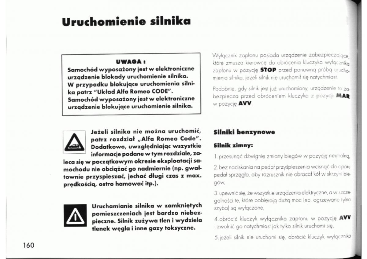 Alfa Romeo 145 146 instrukcja obslugi / page 159