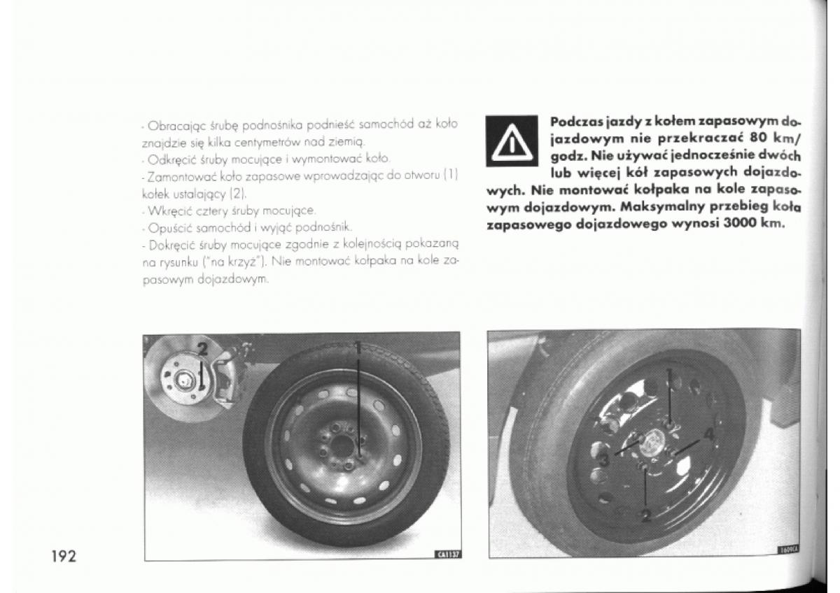 manual  Alfa Romeo 145 146 instrukcja / page 190