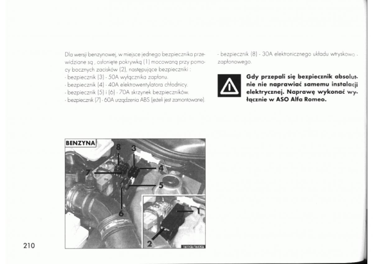 Alfa Romeo 145 146 instrukcja obslugi / page 208