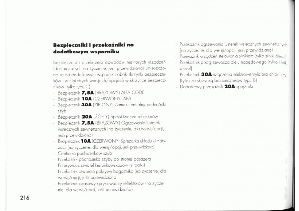 manual  Alfa Romeo 145 146 instrukcja / page 214