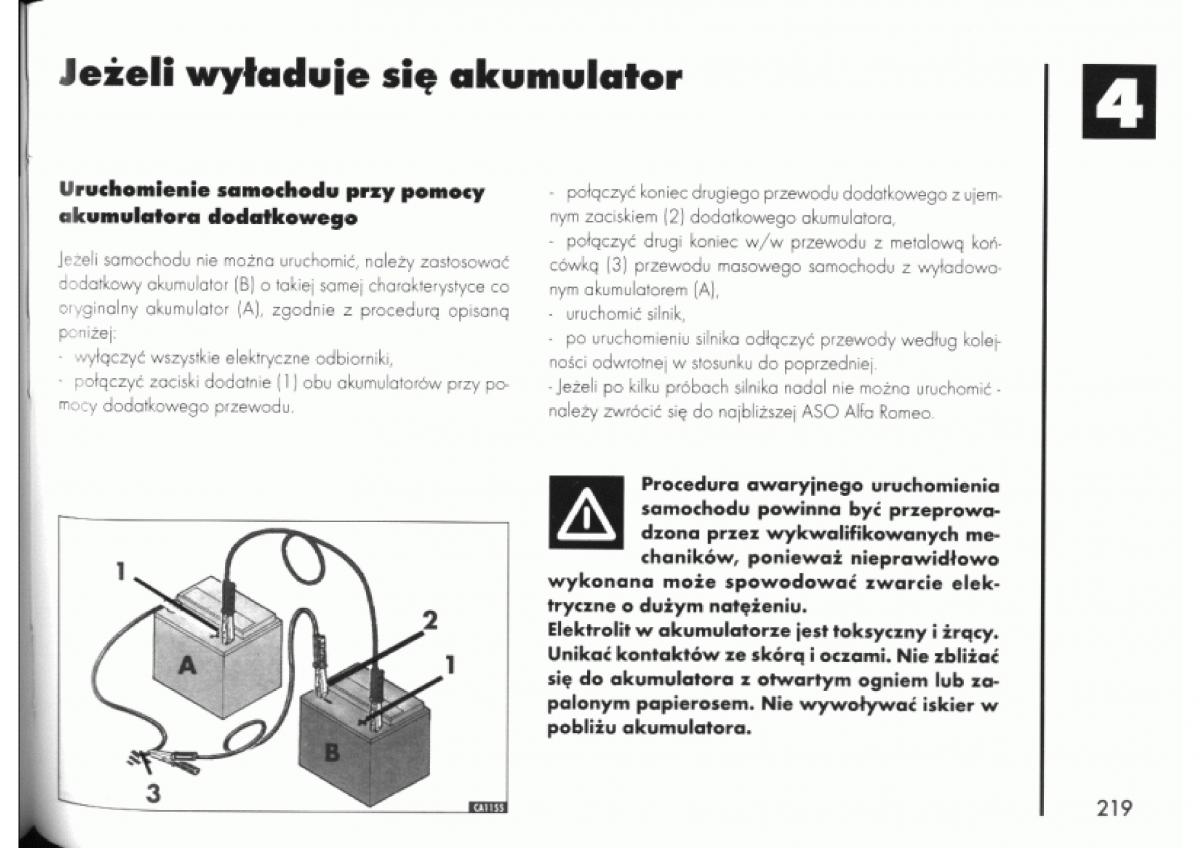 Alfa Romeo 145 146 instrukcja obslugi / page 217