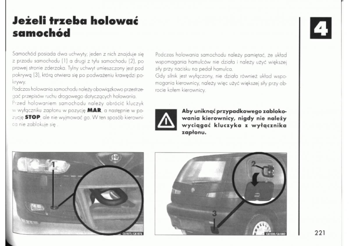 Alfa Romeo 145 146 instrukcja obslugi / page 219