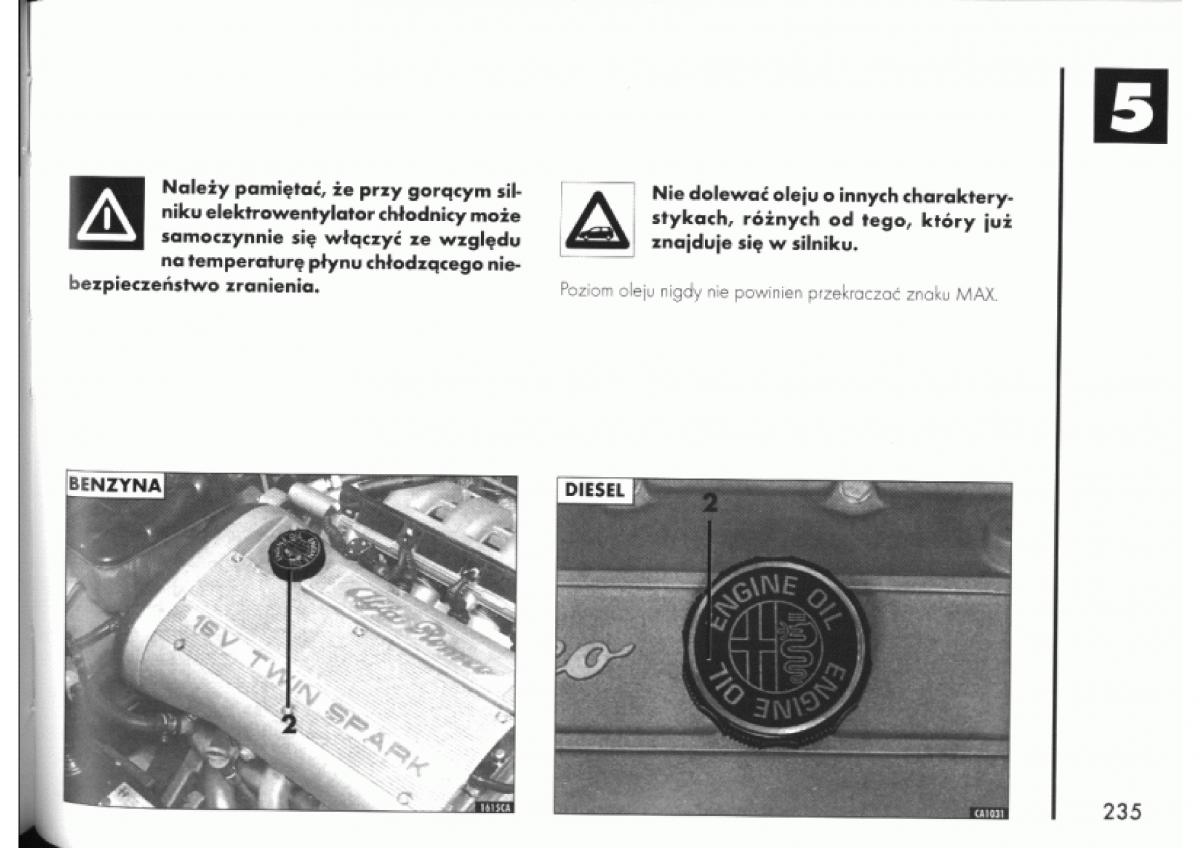 Alfa Romeo 145 146 instrukcja obslugi / page 232