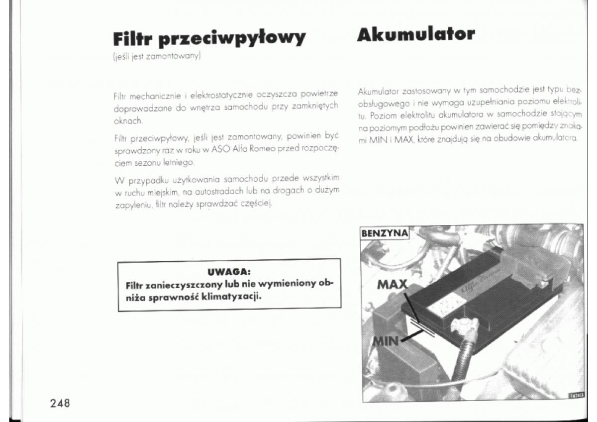 manual  Alfa Romeo 145 146 instrukcja / page 245