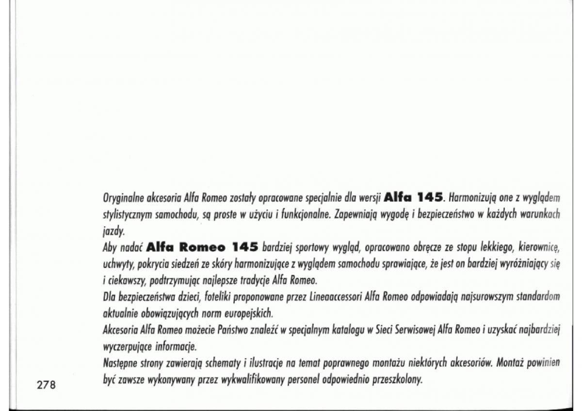 manual  Alfa Romeo 145 146 instrukcja / page 274