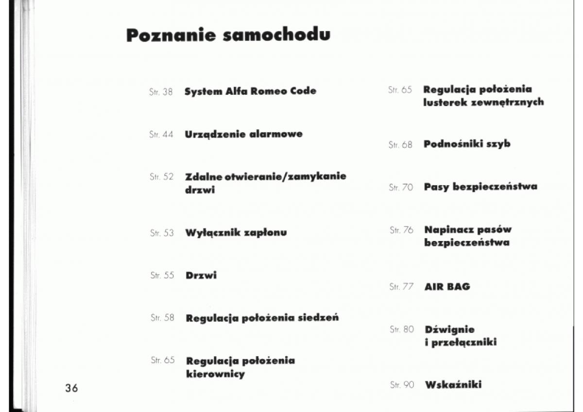 manual  Alfa Romeo 145 146 instrukcja / page 36