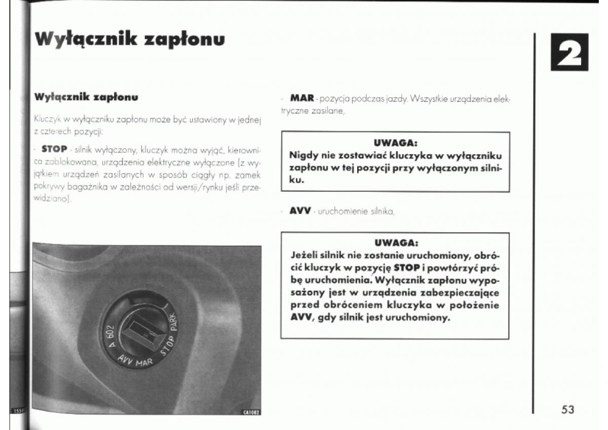 manual  Alfa Romeo 145 146 instrukcja / page 53