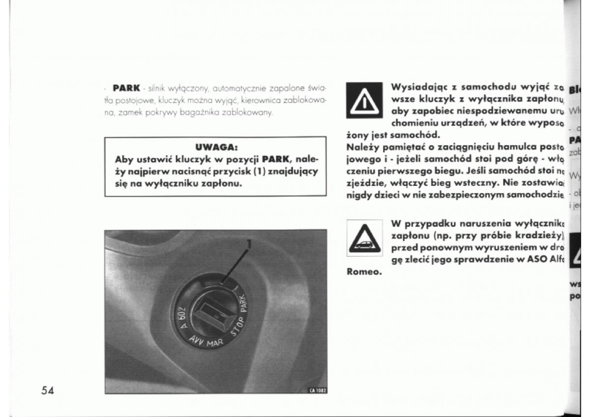 Alfa Romeo 145 146 instrukcja obslugi / page 54